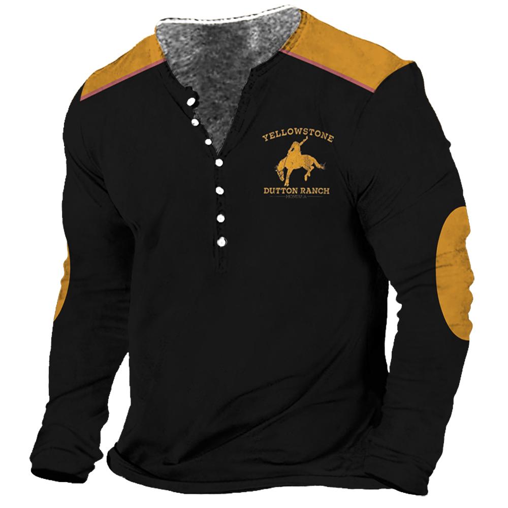 3D Printing Usa - Camiseta masculina vintage manga longa topo