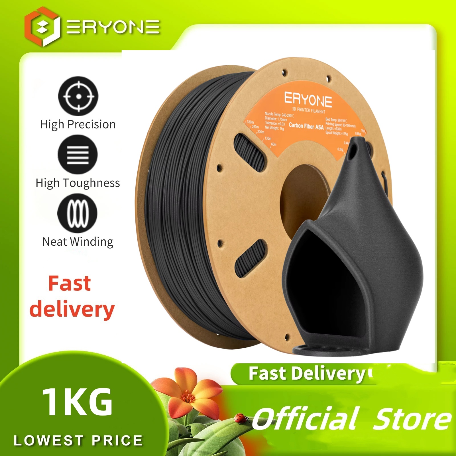Asa Filament Outdoor - Eryone 1kg asa filamento premium de