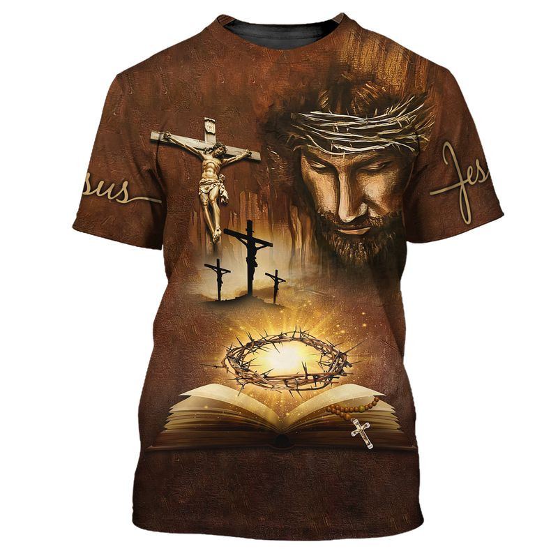 3D Printing Usa - Jesus cristo camiseta masculina feminina manga