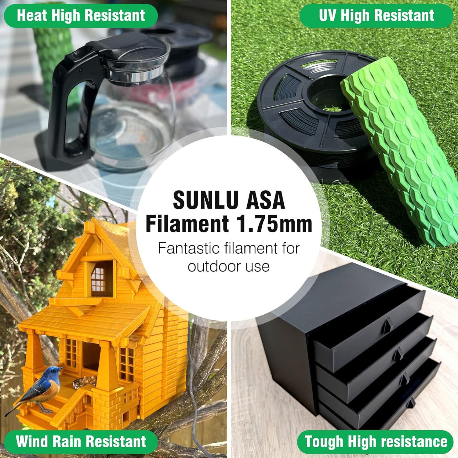 Sunlu 1kg filamento asa 1.75mm - Asa Filament Outdoor avaliação e preço