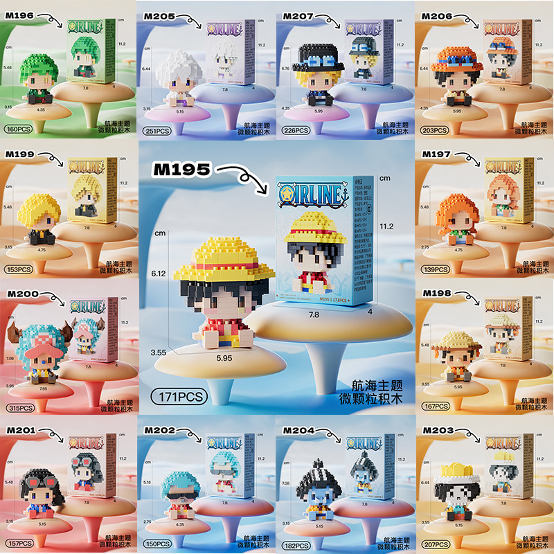 Novos Blocos Micro One Piece D - 3D Printing Luffy avaliação e preço