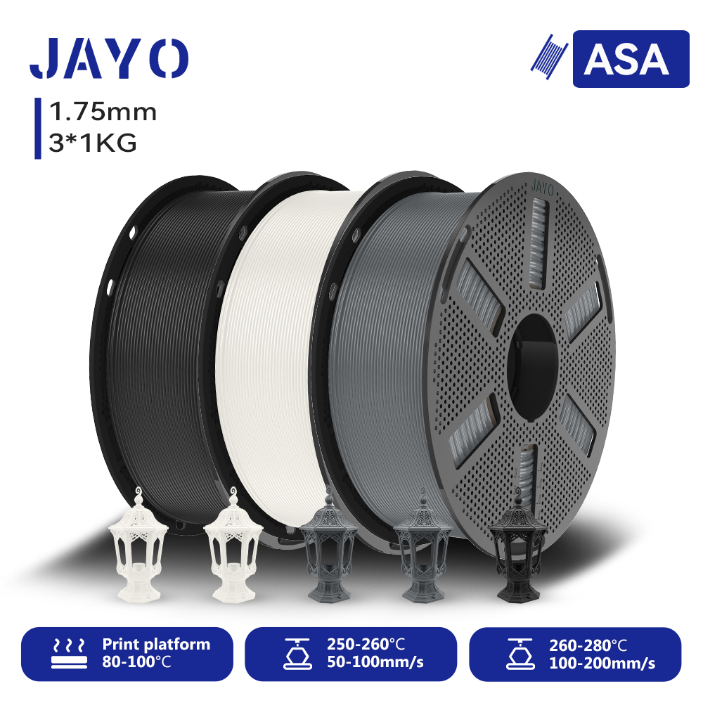 Filamento 3D JAYO 3*1KG ASA 1. - Asa Filament Outdoor avaliação e preço