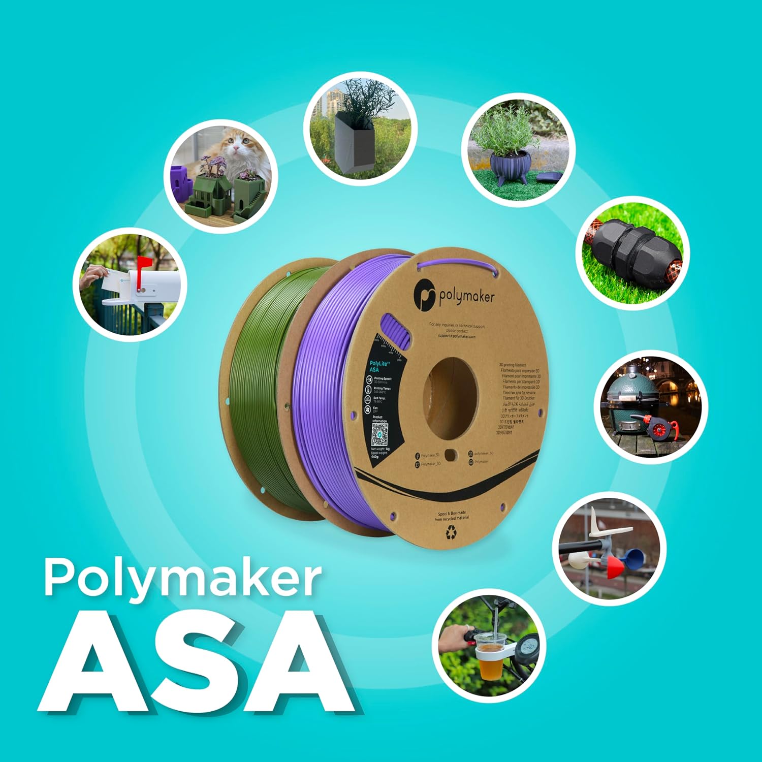 Filamento ASA 1.75mm 5KG Branc - Asa Filament Outdoor avaliação e preço
