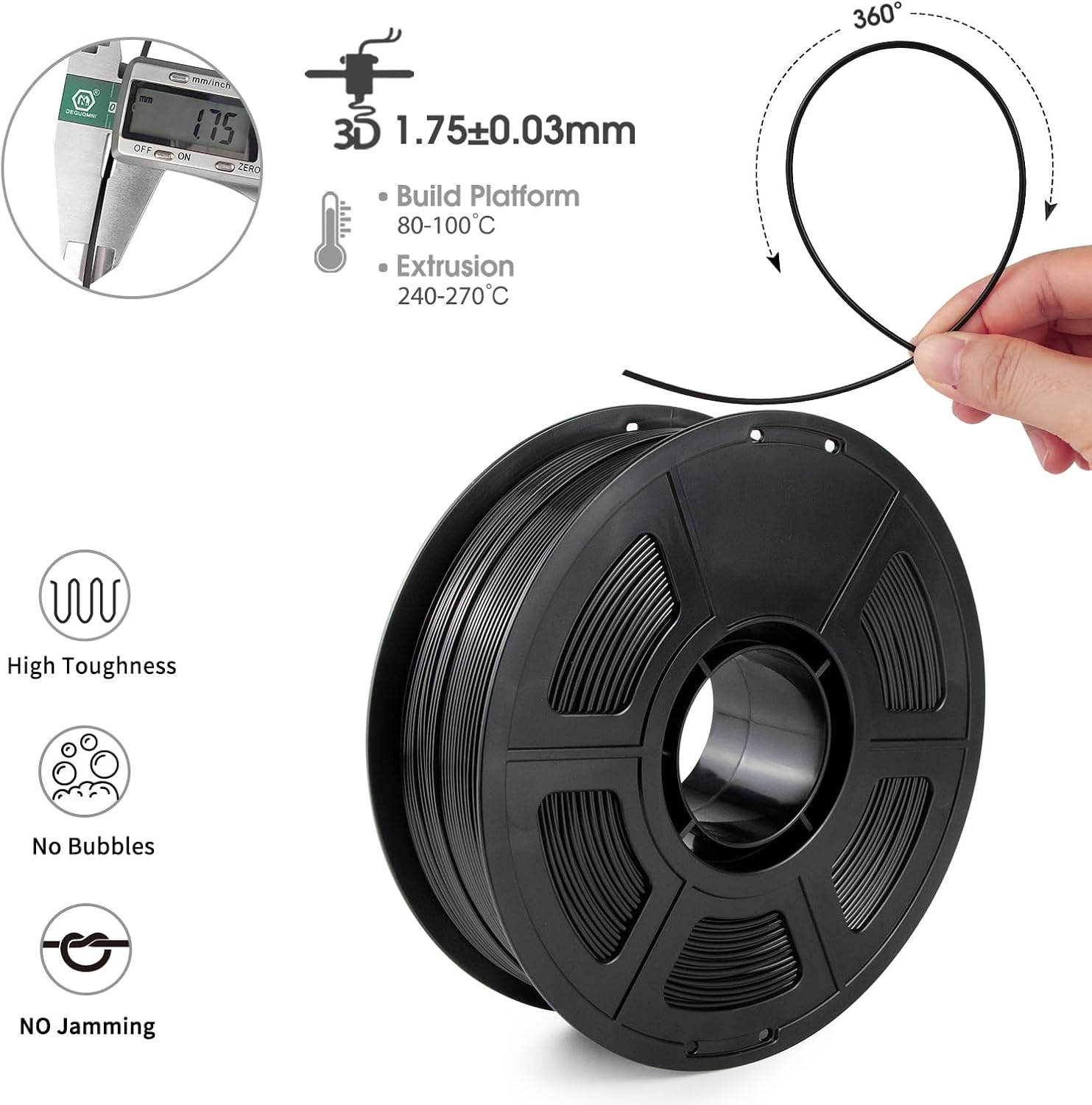Pacote de Filamento ASA Preto  - Asa Filament Outdoor avaliação e preço