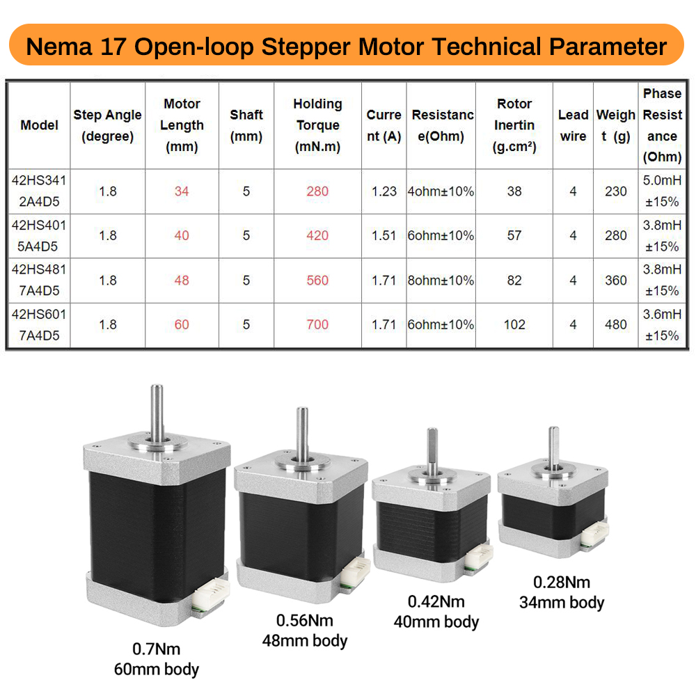 Motor de Passo Nema17 42 com 4 - Stepper Motor avaliação e preço