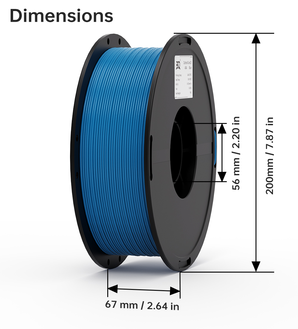 Filamento BIQU ASA-CarbonCore2 - Asa Filament Outdoor avaliação e preço